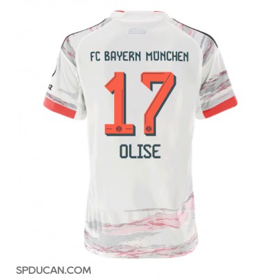 Zenski Nogometni Dres Bayern Munich Michael Olise #17 Gostujuci 2025-26 Kratak Rukav Zenski Nogometni Dres Bayern Munich Michael Olise #17 Gostujuci 2025-26 Kratak Rukav